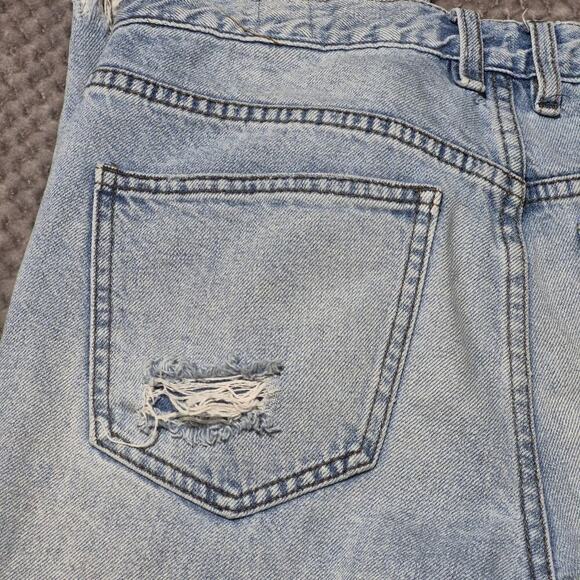 Free People We The Free Jeans Women 27 Chewed Up Distress Raw Hem Mid Rise Denim - Picture 10 of 11